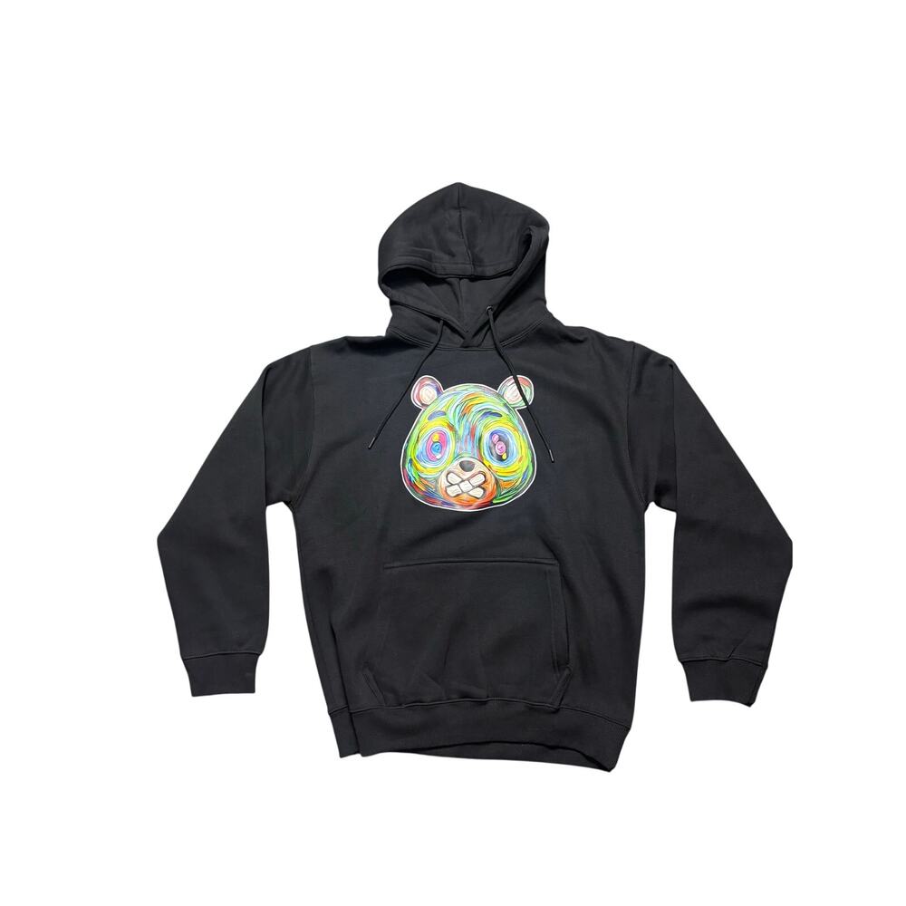 New Van Gough Bear Hoodie. Size Large in Black.